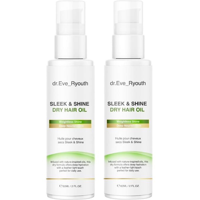2 x Sleek & Shine Droge Haarolie 60 ml