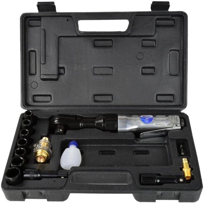 GEKO Pneumatische ratelsleutelset - 16-delig - Ergonomisch - Lichtgewicht - 1/2" aansluiting