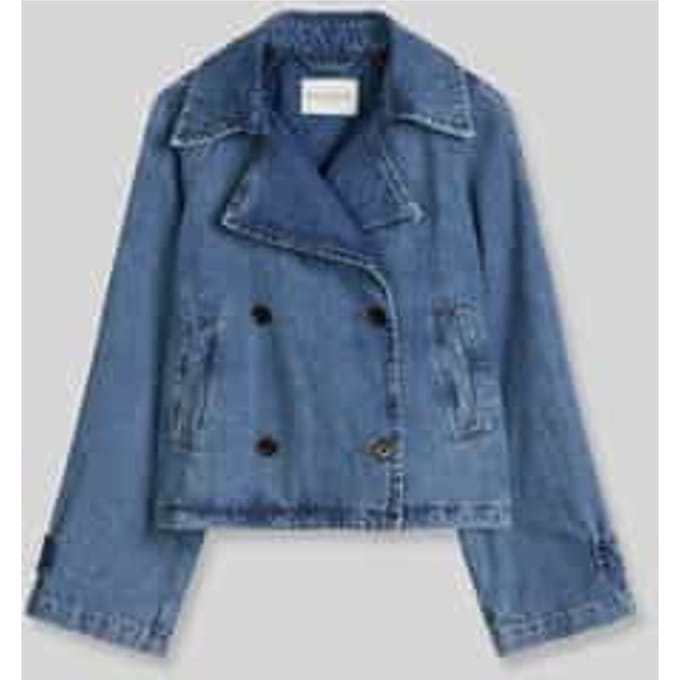 relaxed fit jeansjack van puur katoen