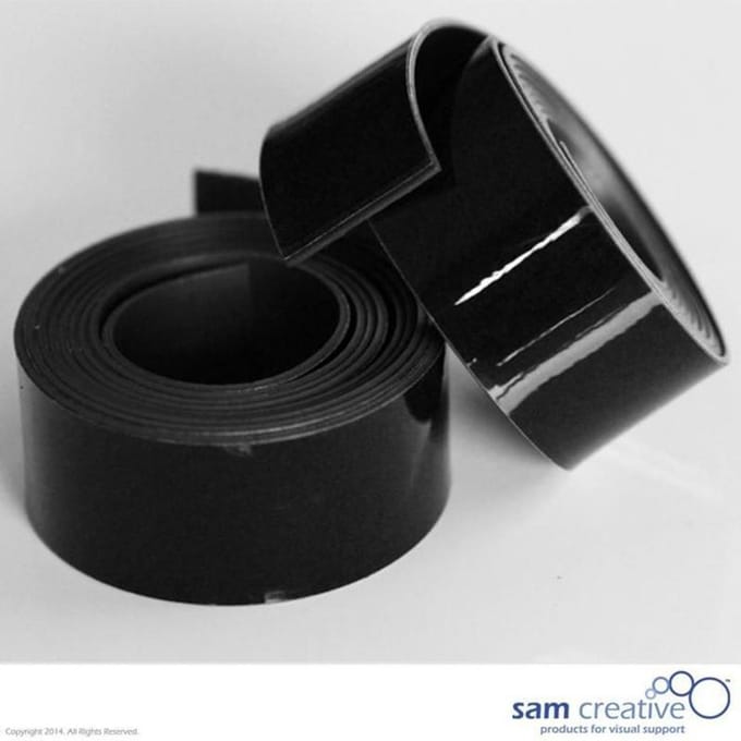 Sam Creative Magneetband 20mm - Whiteboard - Zwart - 2 rollen