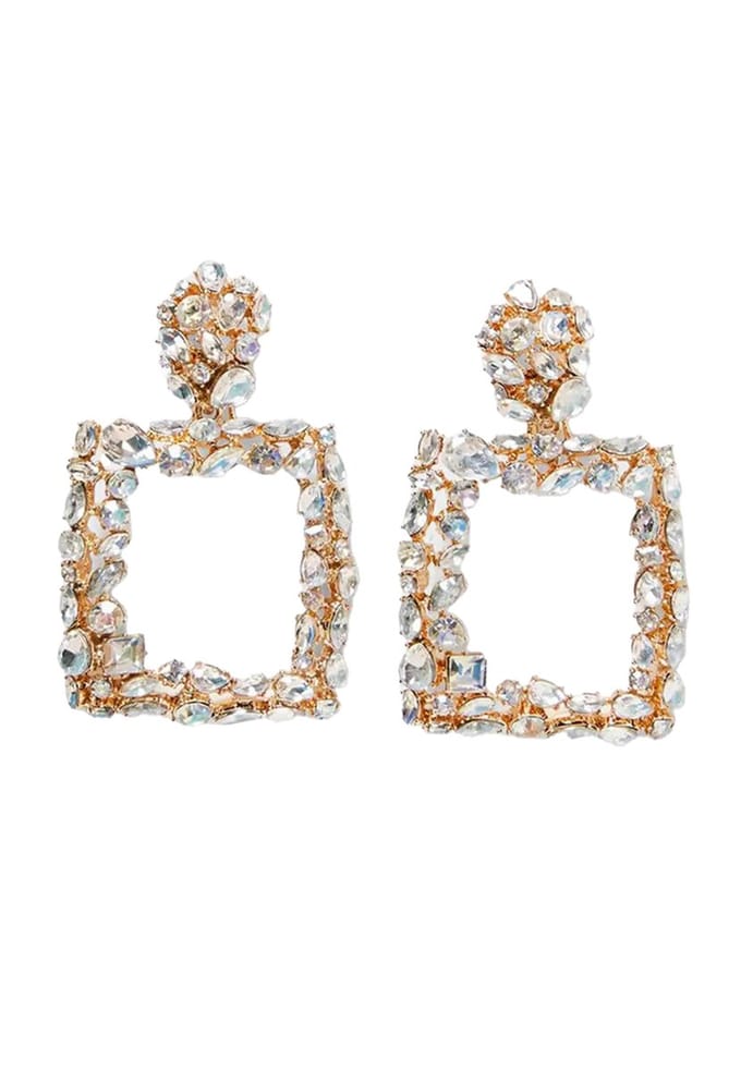 Margot Bardot Cadre Multicolore Drop Oorbellen