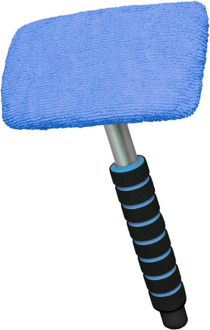 Multifunctionele Autoruitenreiniger met Microvezel en Draaibare Kop - Efficiënt en Ergonomisch