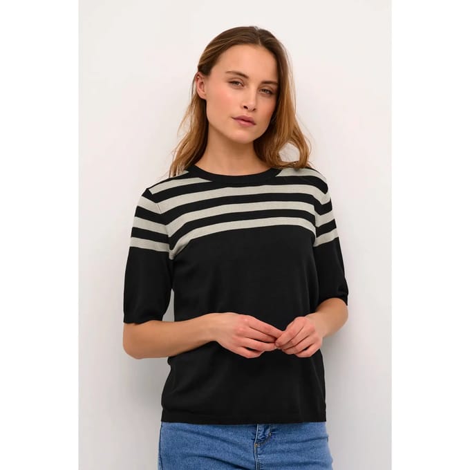 Gestreepte gebreide blouse voor vrouwen KAFFE Lizza