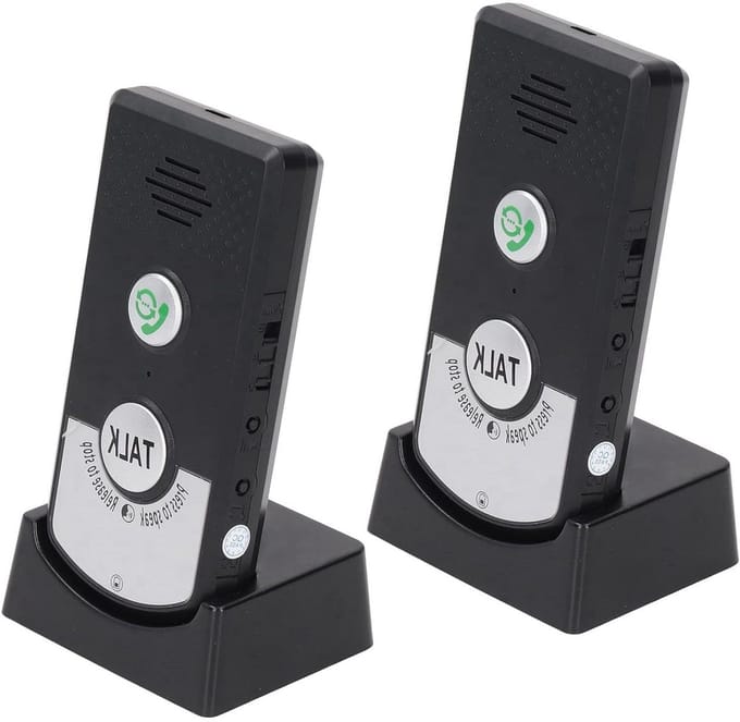 Draadloze Intercom - Tweeweg Communicatie - Communiceren Thuis - Lange Batterijduur - 1000m Bereik - Wit