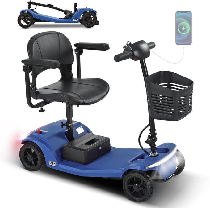 Scootmobiel SWEETRICH S2 12Ah 250W Blauw