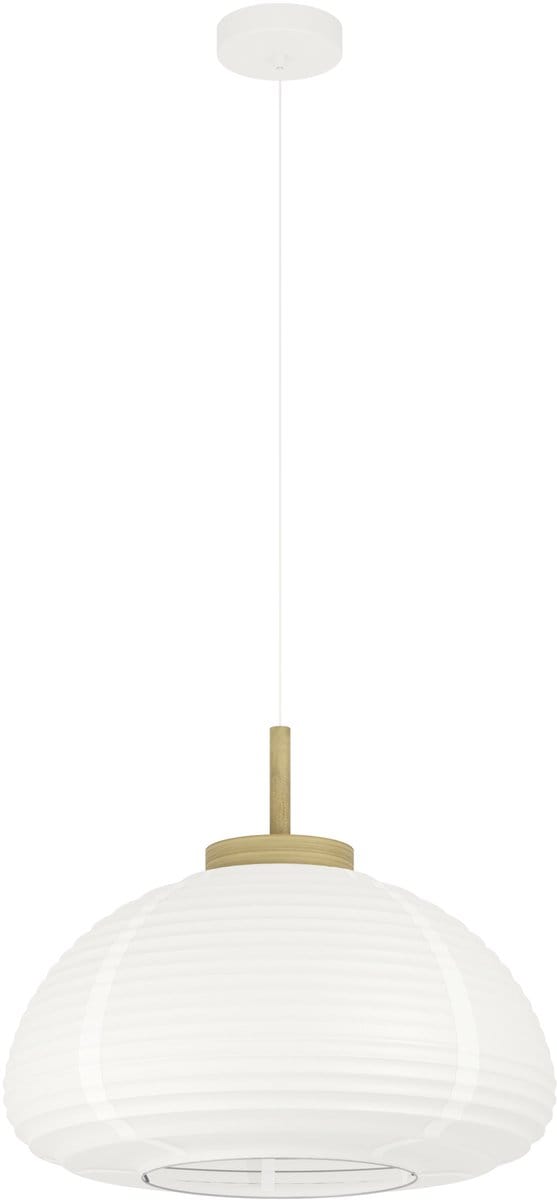 EGLO Summerhill Hanglamp - E27 - Ø 55 cm - Wit/Bruin - Papier