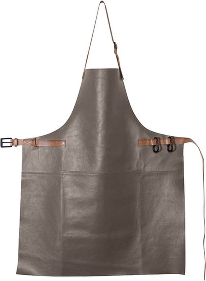 Barbecueschort Vintage Grey/Cognac