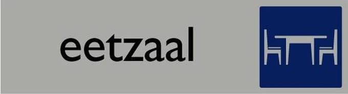 Informatiebord | Eetzaal | 165 x 44 mm