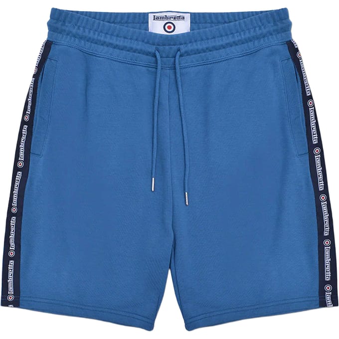 Lambretta Heren SS24 Getapete Shorts (Donkerblauw)