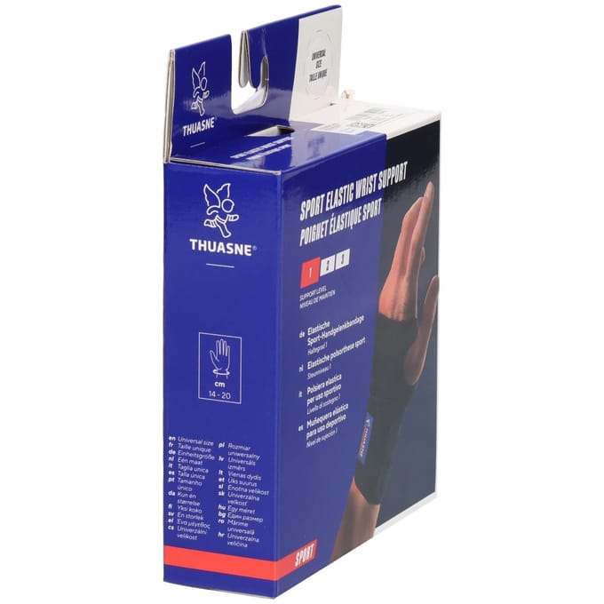 Thuasne Sport Neopreen Polsbrace - Warmte & Steun - Polsbandage - Pols Support - Polsspalk - Universeel Zwart