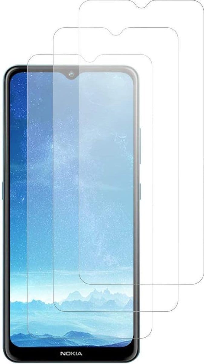 Geschikt Voor: Nokia 2.4 Screen Protector [3-Pack] Tempered Glas Screenprotector