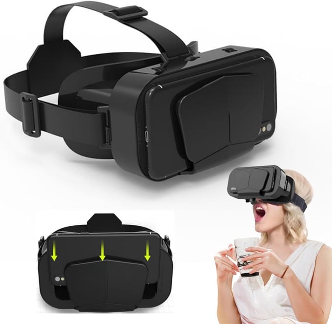 AMA® VR Headset - VR - Headset - Zwart - 20x20x12cm