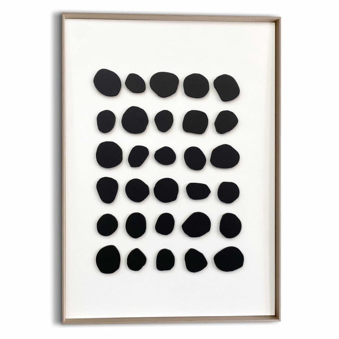 Schilderij 3D Art Zwart-wit balans - 70 x 50 - Hout - REINDERS