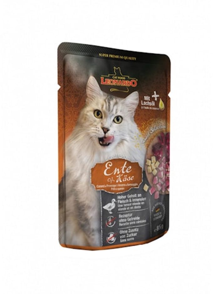 Leonardo - Eend + Kaas - Natvoer - Adult Kat - 16 x 85 g