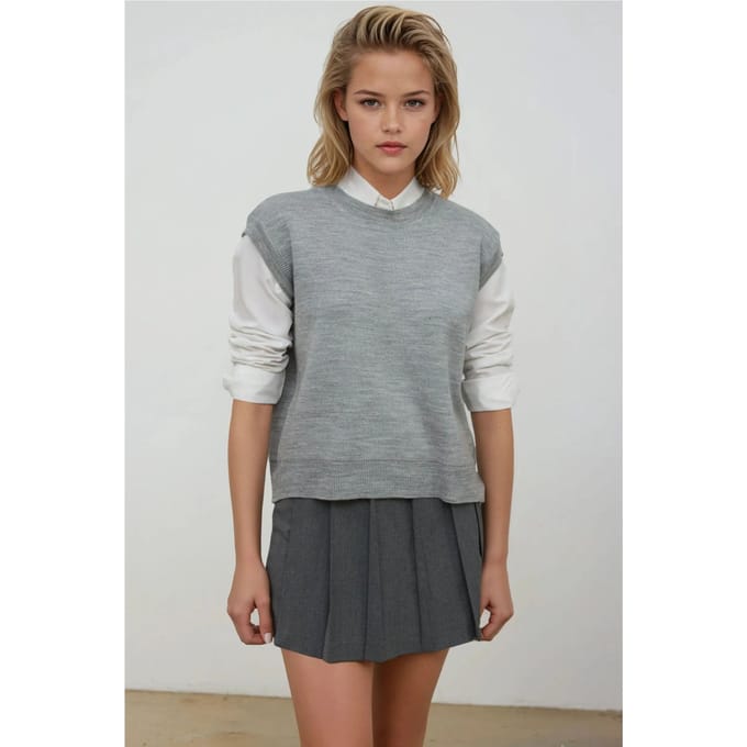 Ronde Hals Sweater Vest