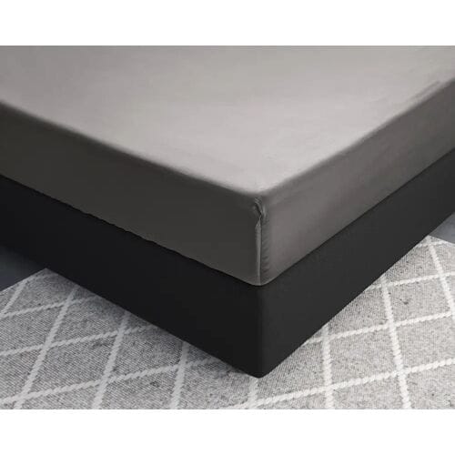 Primaviera DeLuxe Hoeslaken Satijn Grijs - 140 x 200 cm + 30 cm hoekhoogte