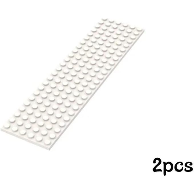 2 PIÈCES Plaque à Picots 6x24 Dimensions MOC Assemblage Particules Briques de Construction DIY 6*24 Figures Briques 3026 Jouet Éducatif Créatif idéal pour Enfant white