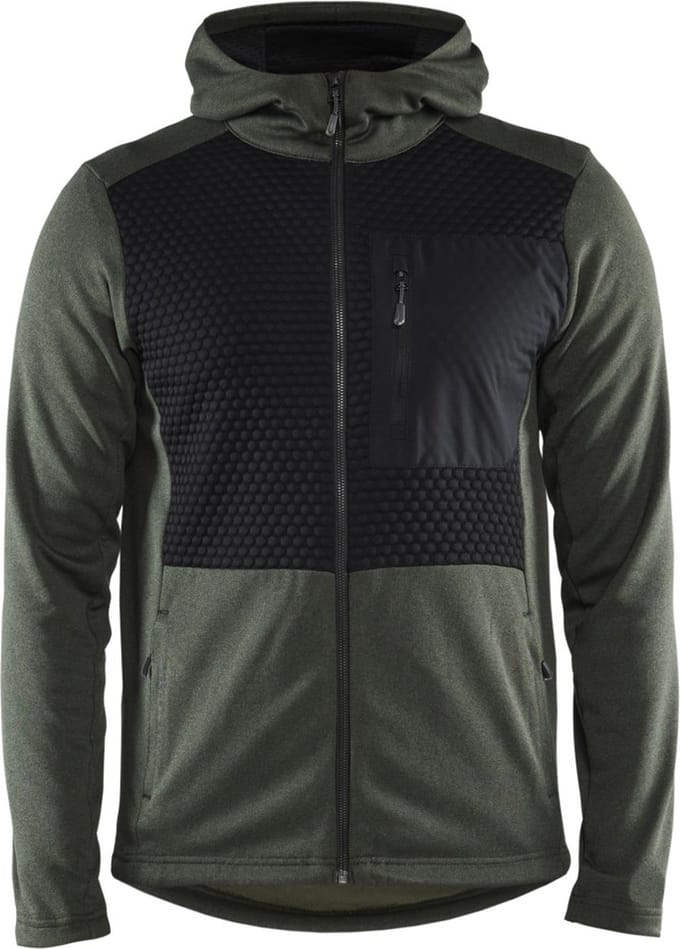 Blaklader 3540-2533 Hoodie met hele rits - Herfstgroen/Zwart - M