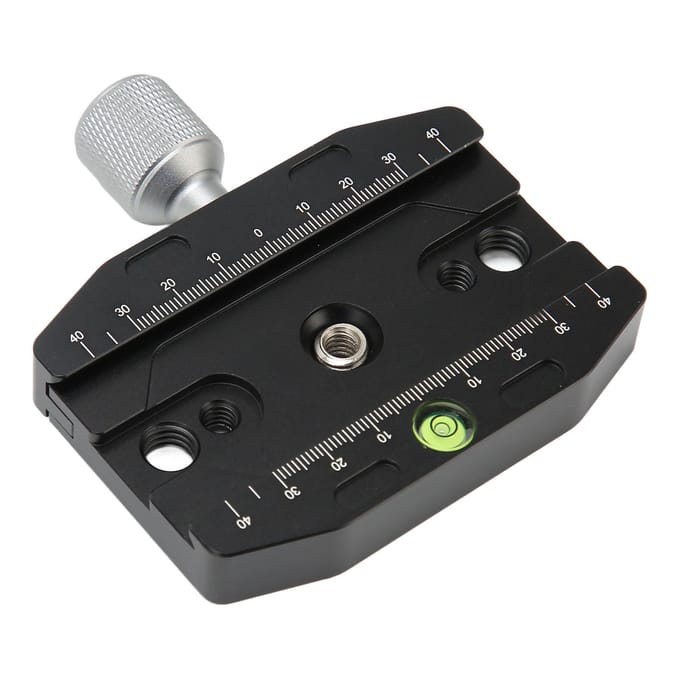 Adaptateur de fixation pour trépied d'appareil photo, plaque à dégagement rapide, usinage CNC, avec 2 niveaux à bulle pour reflex numérique