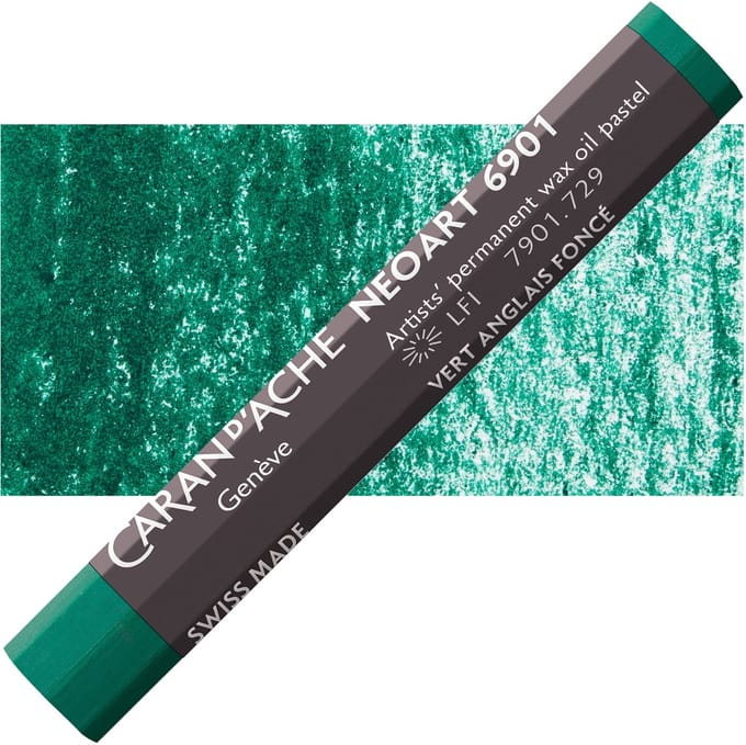 Caran d'Ache Neoart Permanent Wax Oliepastel - Dark English Green (729)