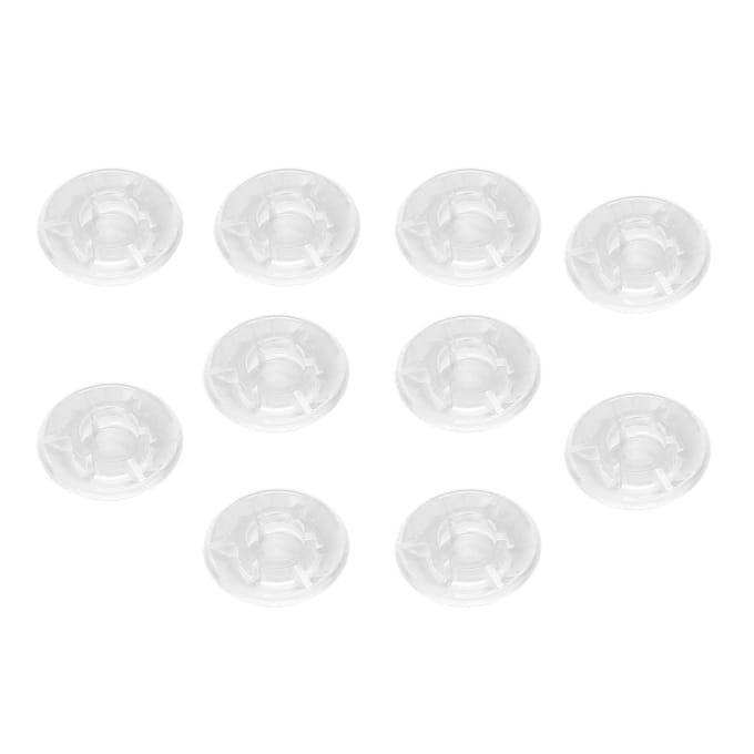 10 stuks Voetschakelaar Toppers Helder Transparant Universeel voor Gitaar Effectpedaal Accessoires white