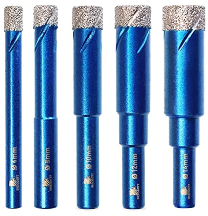 Diamant Boor Set voor Tegels en Steen - 5 Stuks Core Boor en Gatzaag