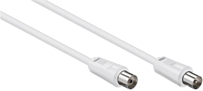 IEC (m) - IEC (v) coaxkabel / recht - wit - 15 meter