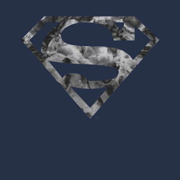 Marble Superman Logo Women's T-Shirt - Navy - XL