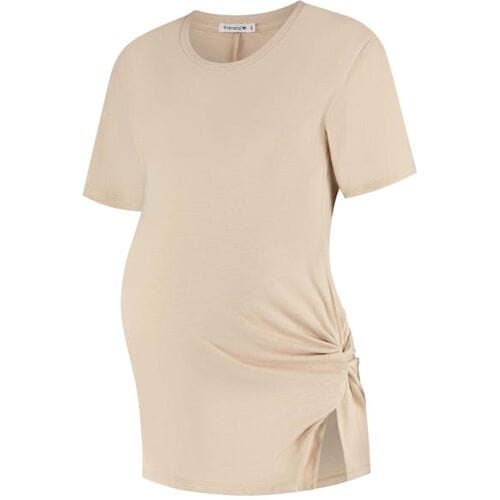 Prénatal zwangerschaps T-shirt Light Brown Melange L Dames