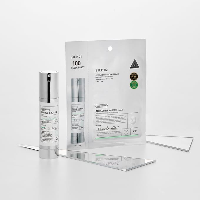 VT Reedle Shot 100 - 2step Serum + Sheet Mask - Korean Skincare