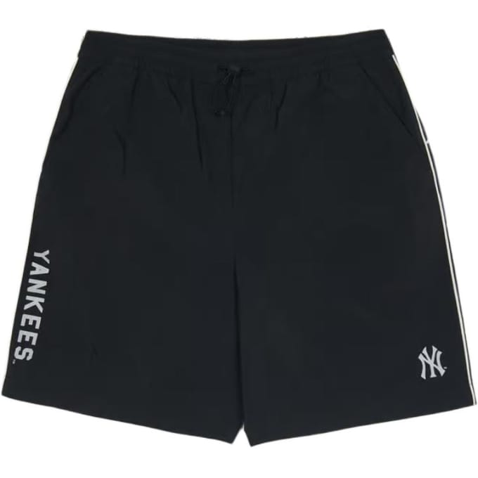 MLB New York Yankees Short Décontracté Rayé Cinq Points Lettre Homme Short Noir 3ASMV0153-50BKS XL