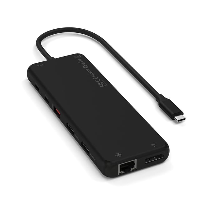 Satechi USB-C 13-in-1 Triple display multiport adapter - Zwart