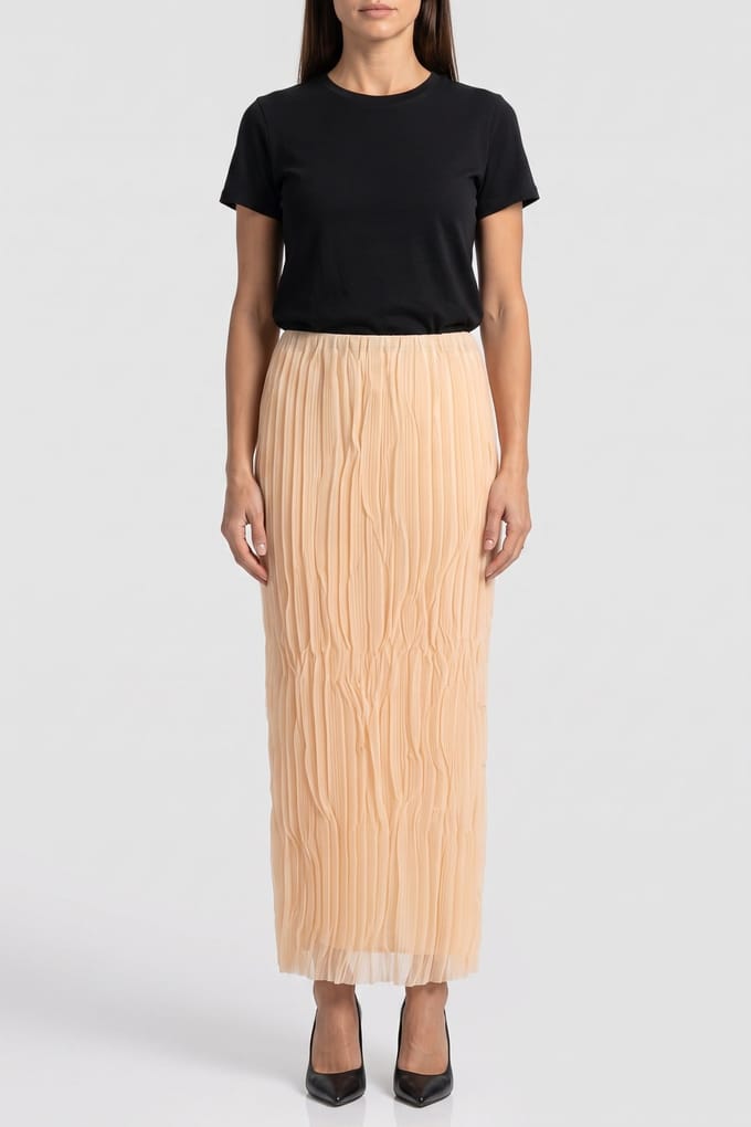 ARKET Press Tenicia Skirt Beige Größe: S | Maxiröcke Outlet | Damen | Braun