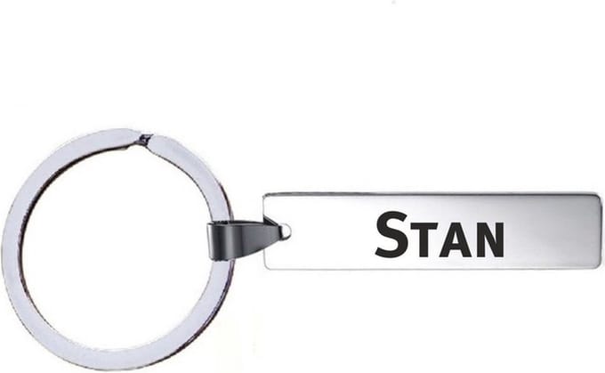 Sleutelhanger Met Naam - Stan - RVS