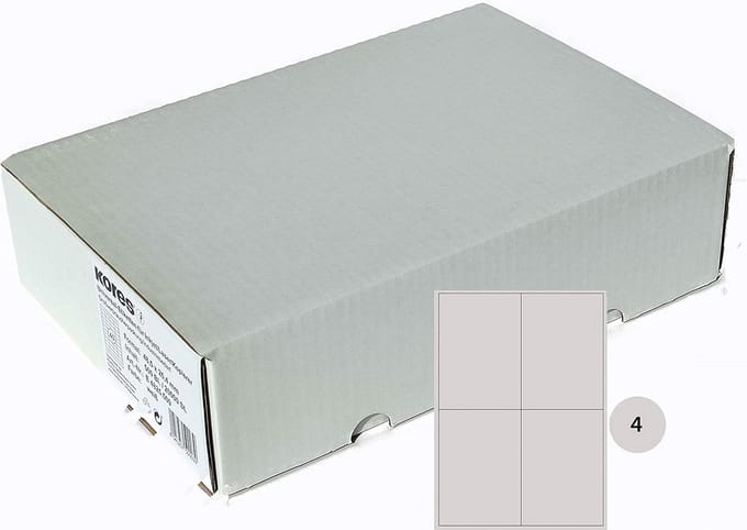 Universele Zelfklevende Etiketten Wit A4 105x148,5mm 100 Vellen Printerstickers