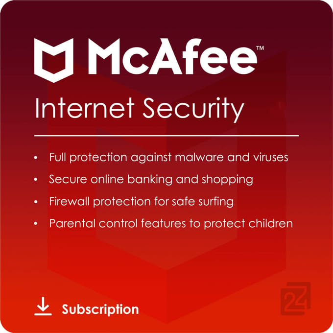 McAfee Internet Security | 1 Apparaat | 1 Jaar | Windows, Mac, Android &amp; iOS