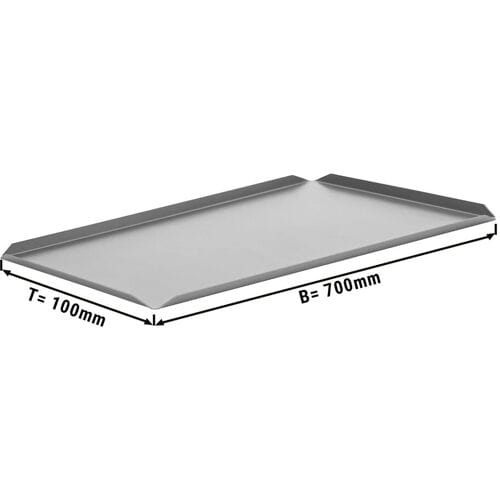 GGM Gastro (5 Stück) Konditorei- & Präsentationsplatte - Aluminium - 700x100x10mm - Silber
