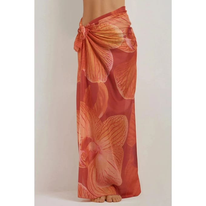 Geprinte Strand Maxi Cover-Up