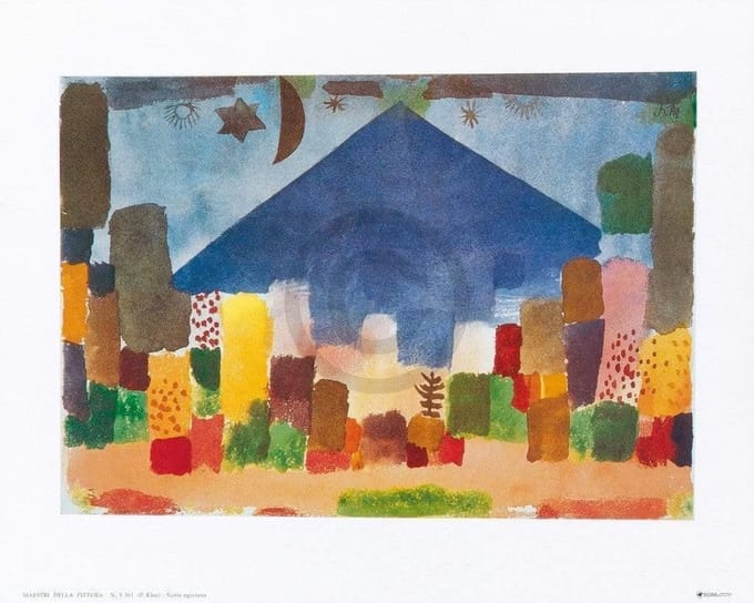 Kunstdruk Paul Klee - Notte egiziana 30x24cm