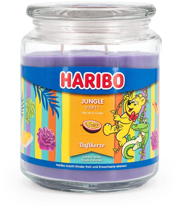 Haribo geurkaars - Jungle Party - met geur - paraffinewas