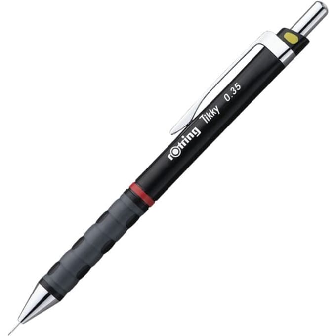 rOtring Tikky-vulpotlood met kleurencodering | 0,35 mm | zwarte behuizing
