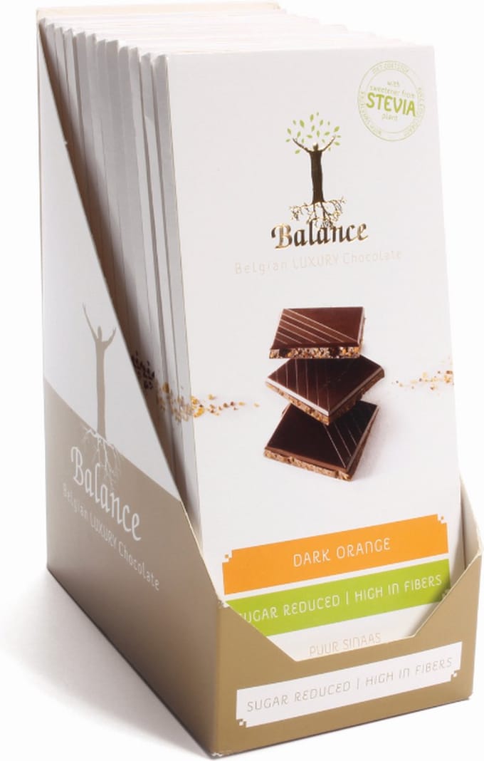 Balance | Belgian Luxury Tablet | Puur Orange | 12 Stuks | 12 x 85g