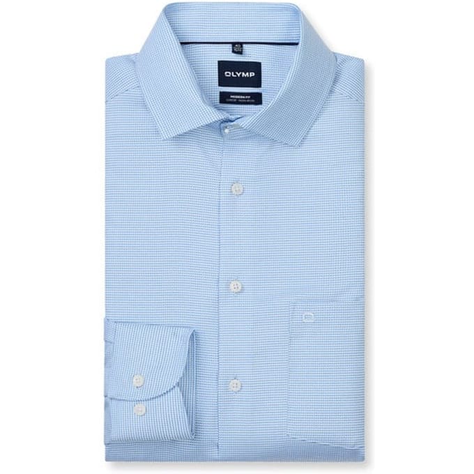OLYMP Luxor Overhemd, Modern Fit, Global Kent, Bleu