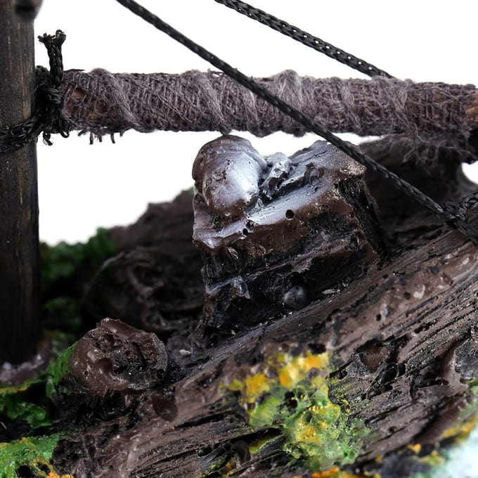 Kunsthars Water Aquarium Ornament Boot Aquarium Vis Tank Landschaps Decor black