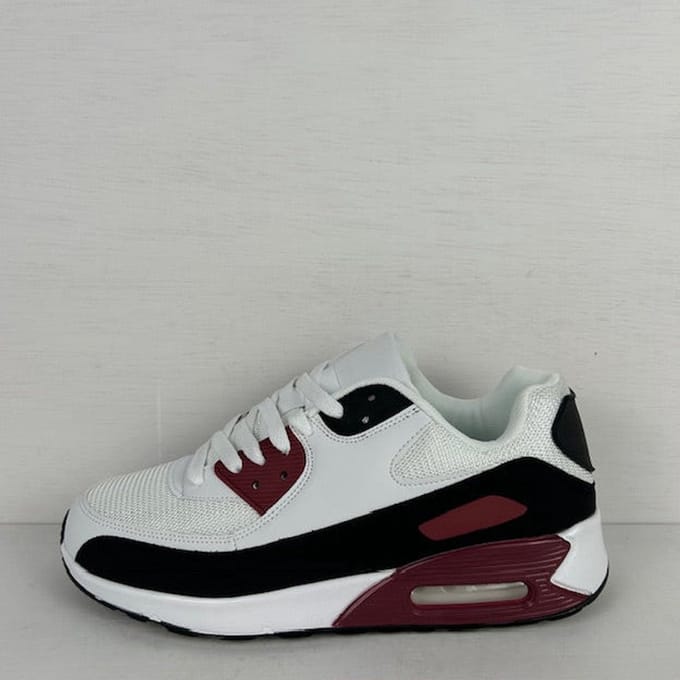 Gave air sneakers wit donkerrood (verkrijgbaar van maat 40 t/m maat 45) Wit / 42
