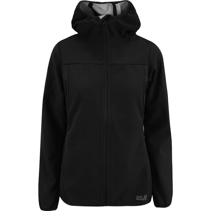 Jack Wolfskin Wolfpack Flexshield Dames Zwart Track Jacket