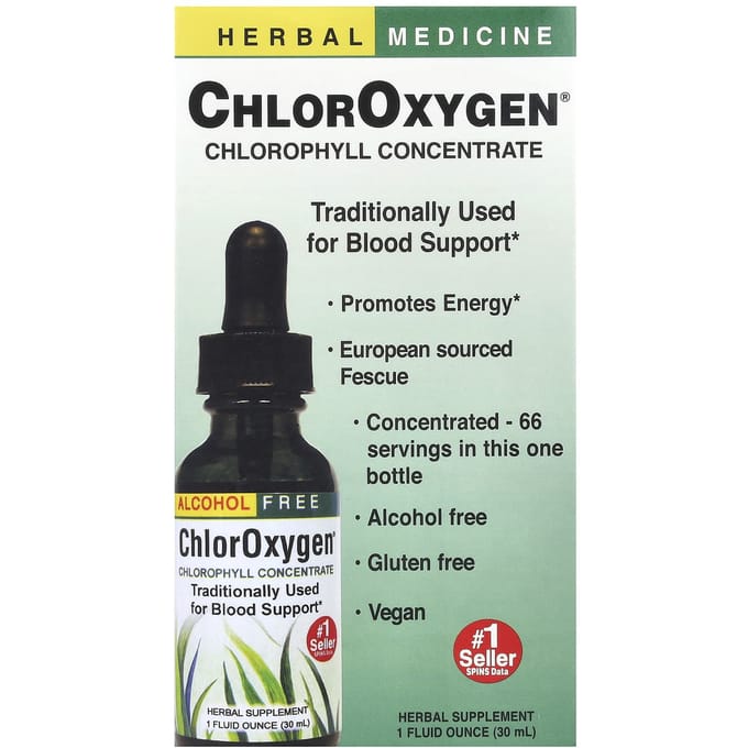 Herbs Etc., ChlorOxygen®, Concentré de chlorophylle, Sans alcool, 1 fl oz (30 ml)