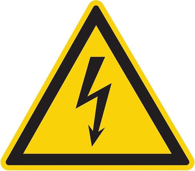 Pickup BORD driehoek 20 cm - Gevaarlijke elektrische spanning