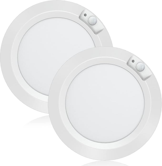 Bewegingssensor Plafondlamp met Batterij - LED Verlichting voor Donkere Ruimtes (2 stuks)