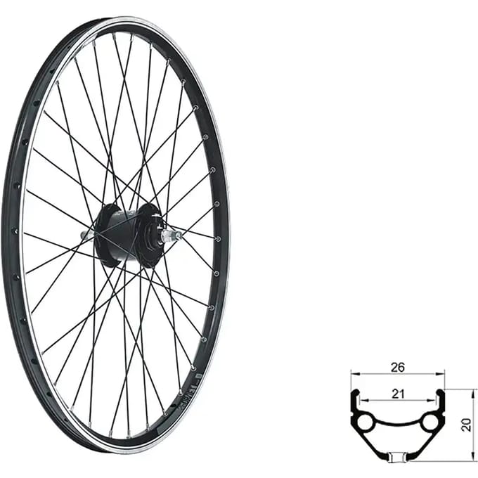 Voorwiel Kellys Draft Dynamo V-Brake 26''